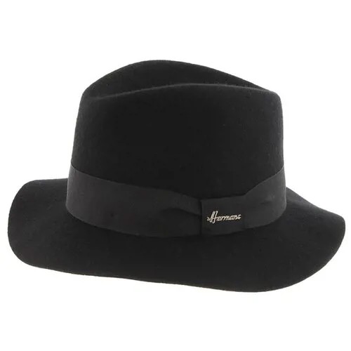 Шляпа федора HERMAN арт. MACMAXWELL (черный), Размер:58