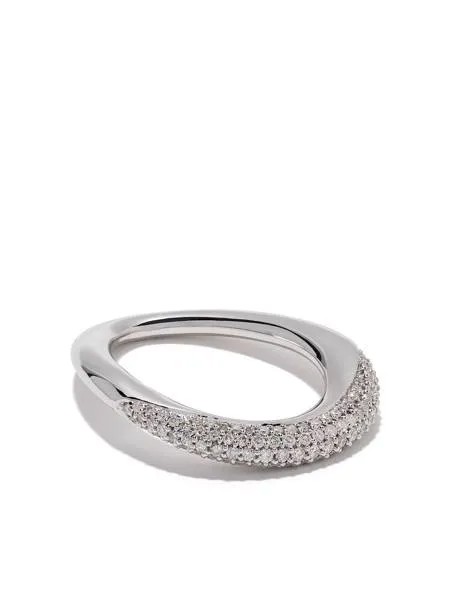 Georg Jensen серебряное кольцо Offspring с бриллиантами