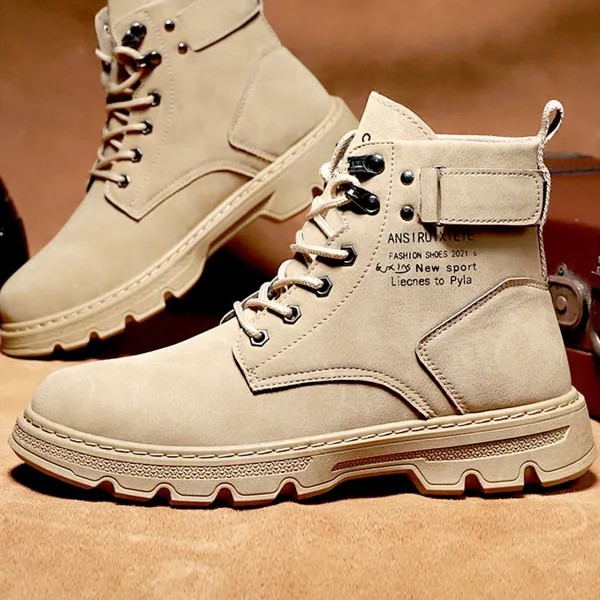 Ботинки с текстовым принтом на шнурках для мужчины