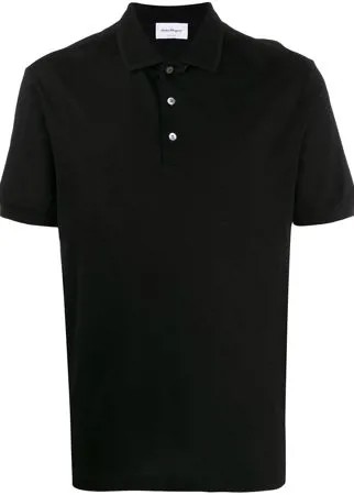 Salvatore Ferragamo рубашка-поло с вышитым логотипом