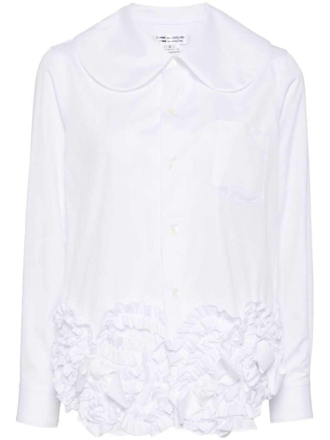 Comme Des Garçons Comme Des Garçons рубашка с оборками, белый