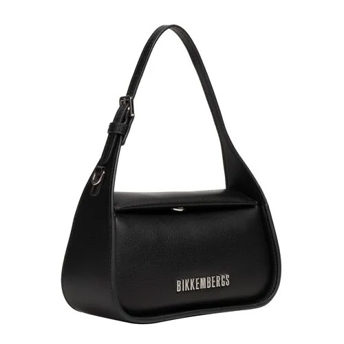 Сумка кросс-боди BIKKEMBERGS, фактура гладкая, черный