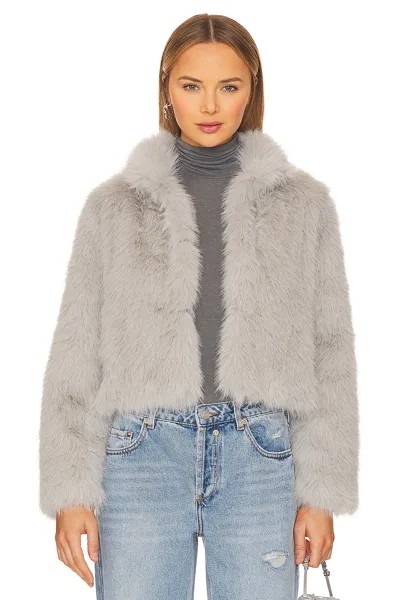 Куртка Adrienne Landau Faux Fox Fur, цвет Light Grey