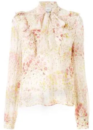 Giambattista Valli блузка с оборками и цветочным принтом