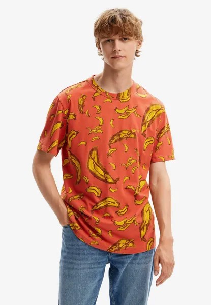 Футболка с принтом SHORT-SLEEVE BANANA Desigual, коричневый