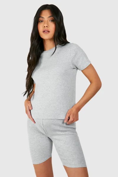 Рубашка с короткими рукавами для беременных boohoo, серый