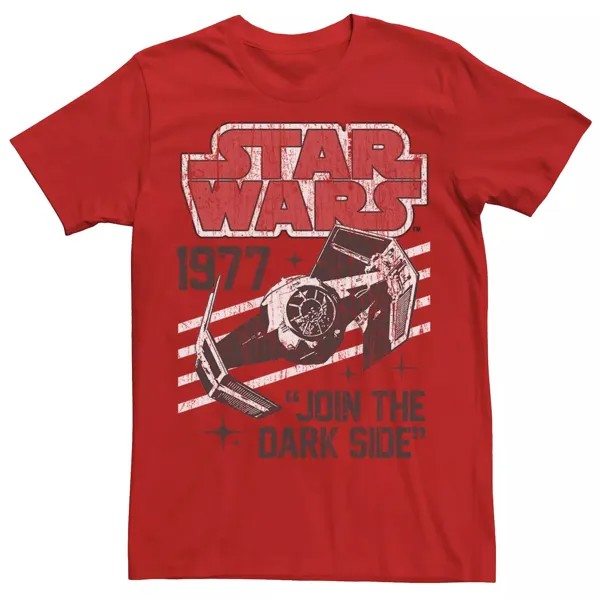 Мужская футболка Tie Fighter 1977 с логотипом «Join The Dark Side» и графическим рисунком Star Wars