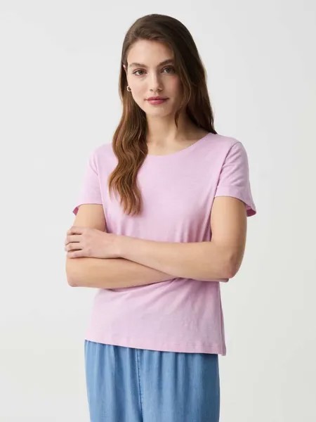 Футболка с круглым вырезом из джерси Ovs, цвет cyclamen pink