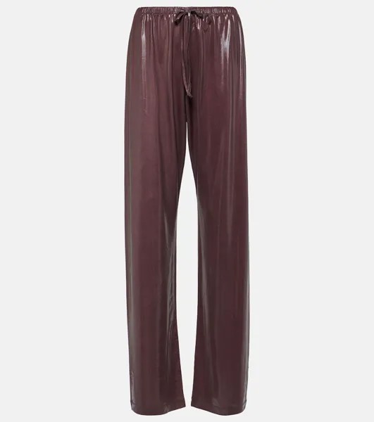 Широкие брюки с высокой посадкой Dries Van Noten, коричневый