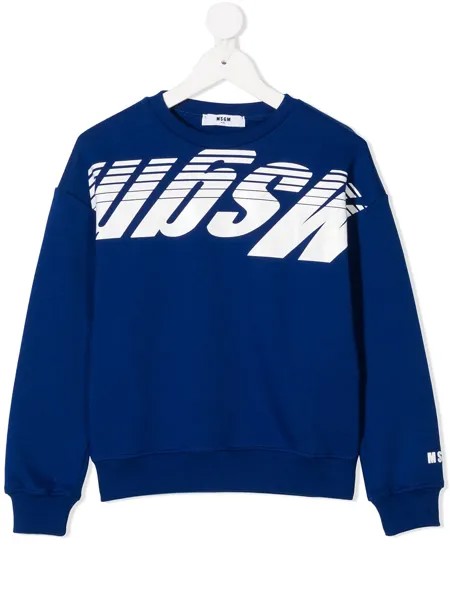 MSGM Kids толстовка с перевернутым логотипом