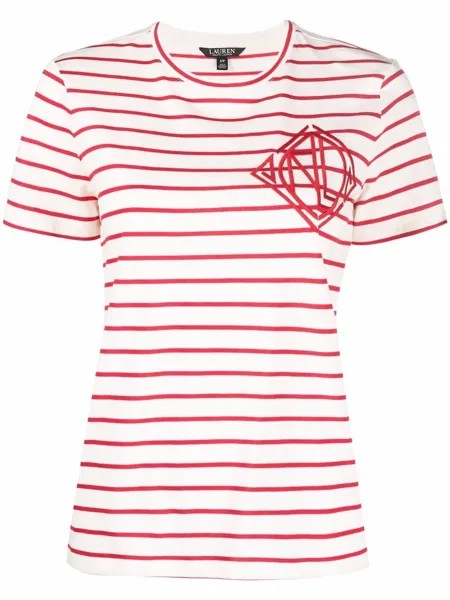 Lauren Ralph Lauren футболка в полоску с логотипом
