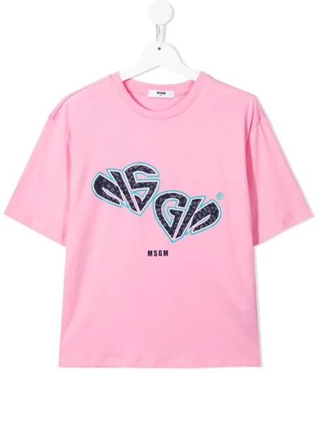MSGM Kids футболка с логотипом