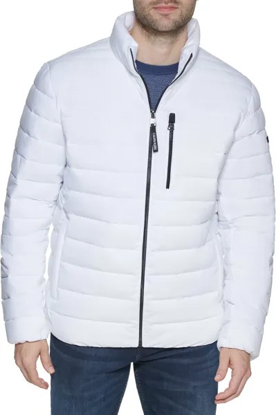 Мужская легкая водонепроницаемая складная куртка-пуховик Calvin Klein (стандартные и большие и высокие), белый