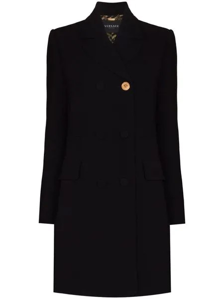 Versace двубортное шерстяное пальто