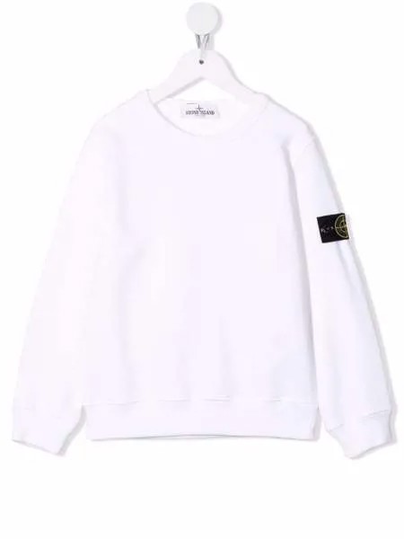 Stone Island Junior толстовка из джерси с круглым вырезом