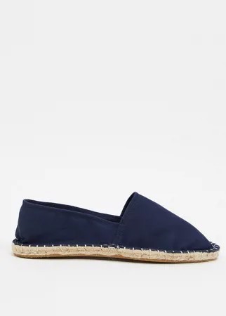 Темно-синие парусиновые эспадрильи ASOS DESIGN-Темно-синий