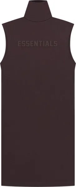 Футболка Fear of God Essentials Sleeveless T-Shirt Dress Plum, коричневый