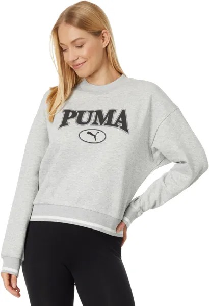 Толстовка Squad Fleece Crew PUMA, цвет Light Gray Heather