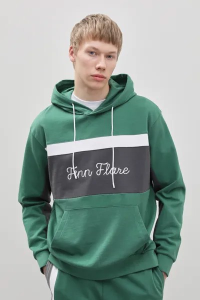 Худи мужское Finn Flare FBD210112 зеленое XL