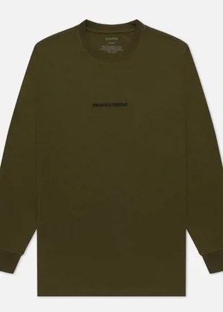 Мужской лонгслив maharishi Organic Military Type Embroidery, цвет оливковый, размер M