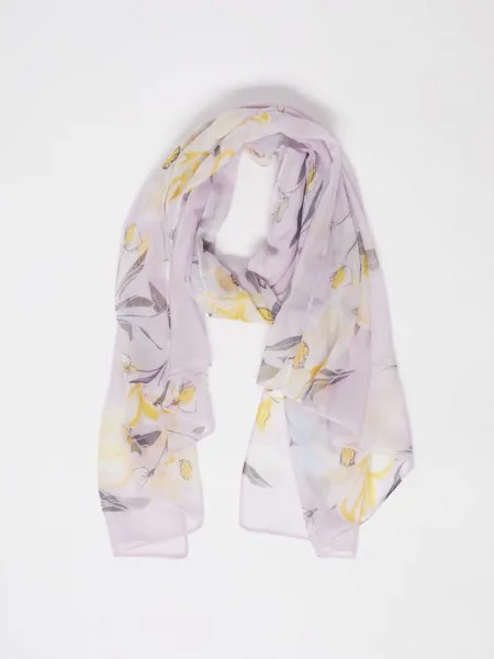 Тканевый шарф с цветочным принтом