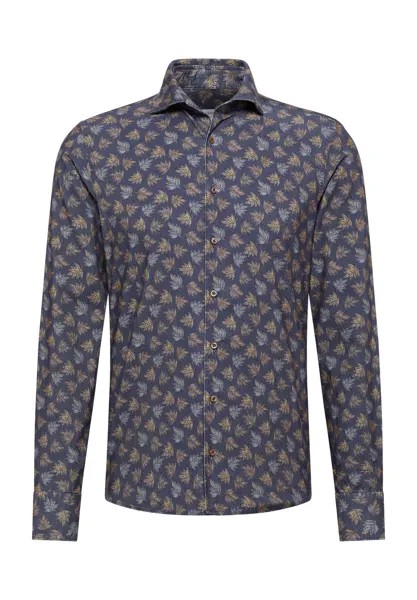 Вельветовая рубашка SLIM FIT ETERNA, синий