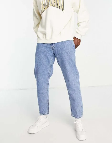 Голубые джинсы стандартного кроя Pull&Bear