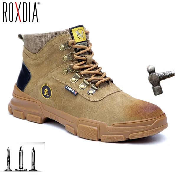 Дропшиппинг, женские Рабочие кроссовки, мужская защитная обувь со стальным носком, модная Уличная обувь размера плюс, бренд ROXDIA RXM231
