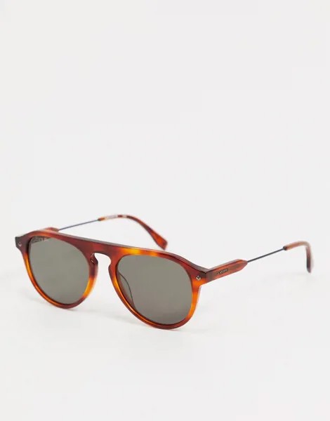 Овальные солнцезащитные очки Lacoste-Золотистый