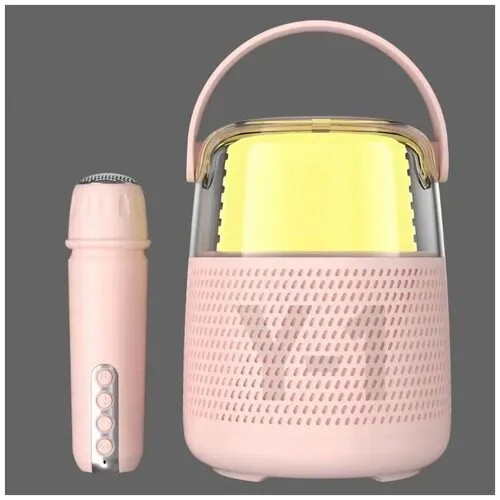 Портативная колонка Y-1, поддерживает Bluetooth 5.0, Hi-Fi качество звука, беспроводной микрофон, FM-радио, караоке бирюзовая