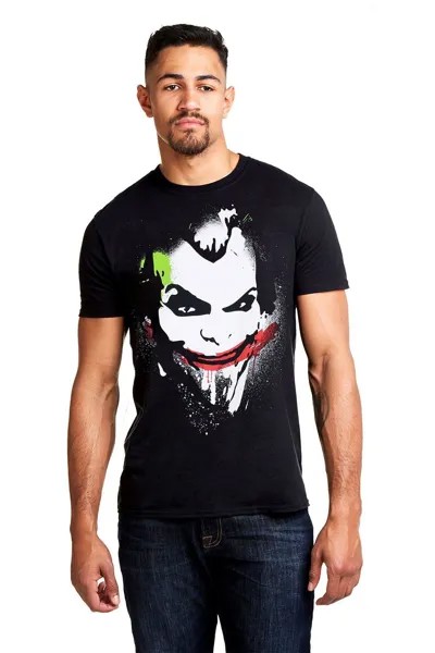Хлопковая футболка Joker Big Face DC Comics, черный