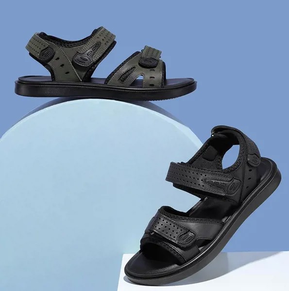 Youpin qimian 2022 весна и осень мужская повседневная обувь сандалии кожаная деловая обувь двойного назначения