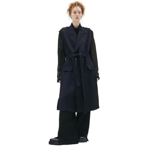 Maison Margiela Двуцветное пальто с поясом 40