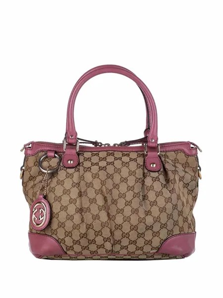 Gucci Pre-Owned сумка-сэтчел GG Sukey из канваса