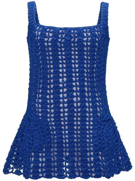МИНИ-ПЛАТЬЕ КРЮЧКОМ JW Anderson, синий