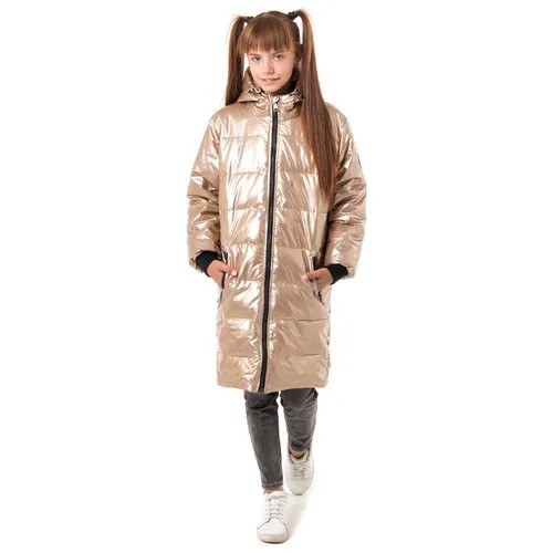 Пальто демисезонное утепленное для девочки, V- Baby 64-009