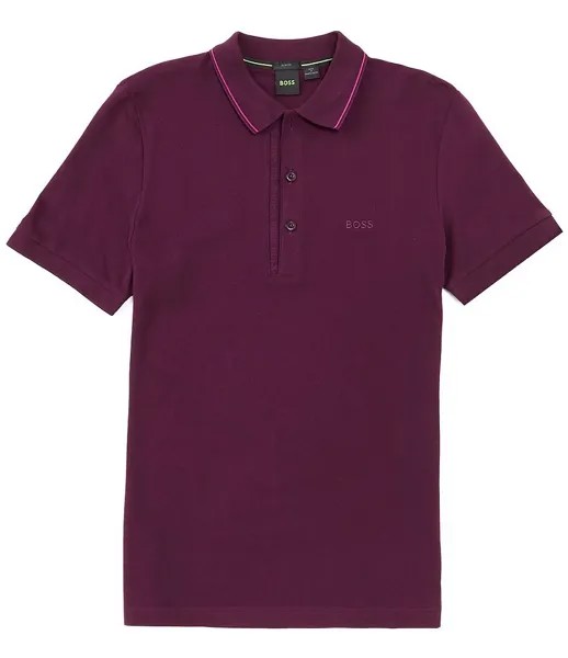 Рубашка поло с короткими рукавами BOSS Slim Fit Paule 4 Hugo Boss, красный