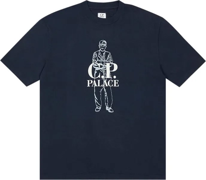 Футболка Palace x C.P. Company Logo T-Shirt 'Navy', синий