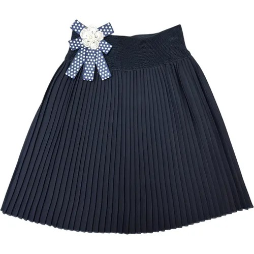 Школьная юбка-солнце ТЕХНОТКАНЬ, мини, пояс на резинке, размер 140, синий