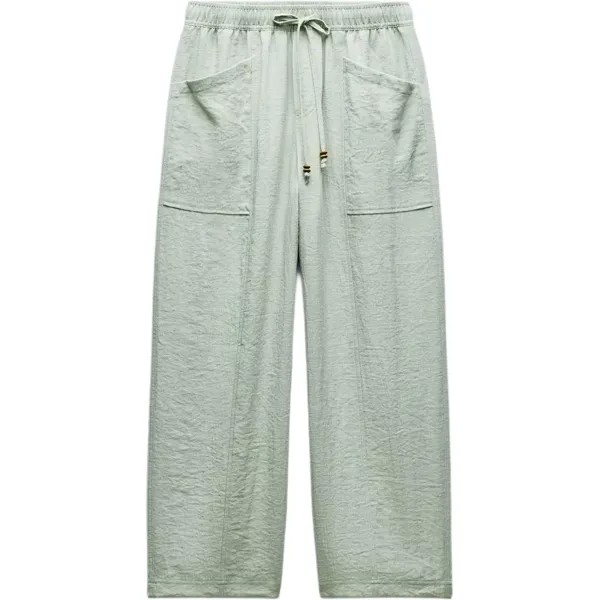 Повседневные брюки женские зеленые Zara