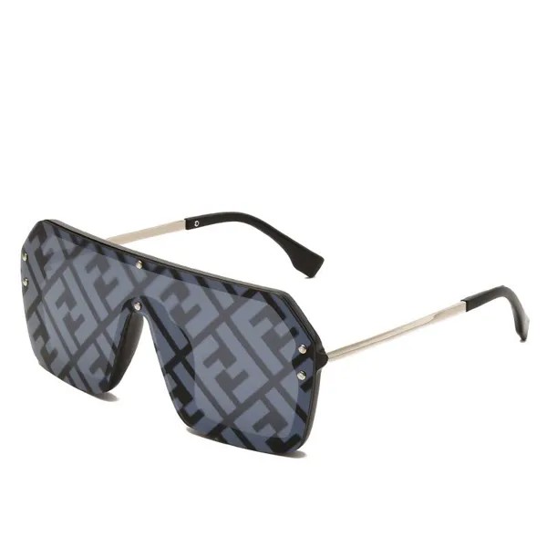 Мужские и женские роскошные солнцезащитные очки Квадратная рамка Хипстер Большая рамка Открытый Uv400 Солнцезащитные очки