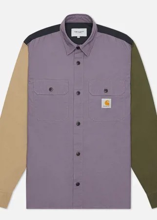 Мужская рубашка Carhartt WIP L/S Valiant 6.5 Oz, цвет фиолетовый, размер M