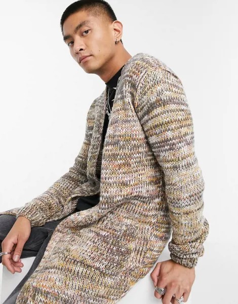 Длинный кардиган ASOS DESIGN-Мульти