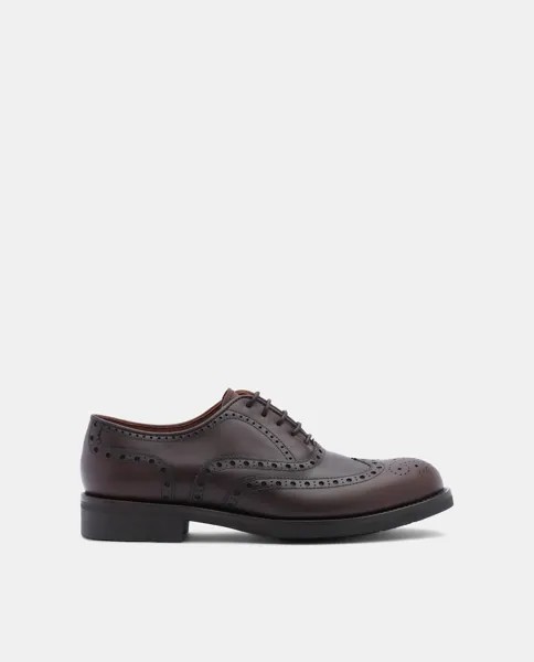 Мужские темно-коричневые кожаные туфли на шнуровке Lottusse, темно-каштановый