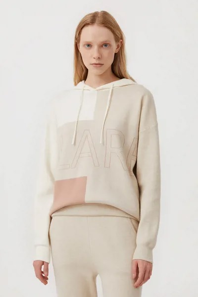 Свободное женское худи в стиле color block