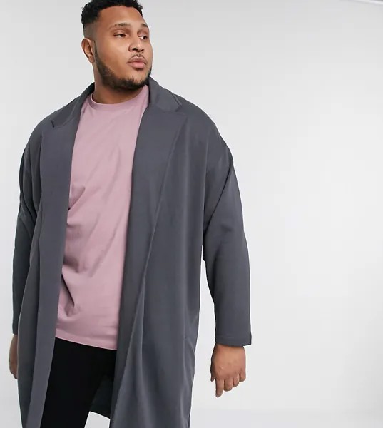 Черная трикотажная oversized-куртка ASOS DESIGN Plus-Черный