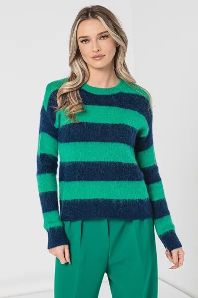 Шерстяной свитер с заниженными рукавами United Colors Of Benetton, зеленый