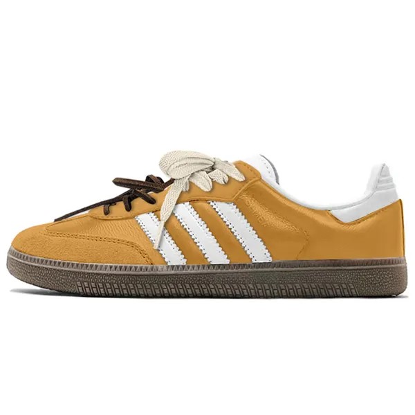 Кроссовки adidas originals SAMBA OG Skateboarding Shoes Unisex Low-top White, желтый