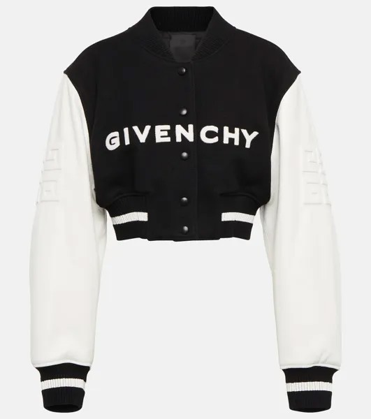 Укороченная университетская куртка с логотипом GIVENCHY, разноцветный