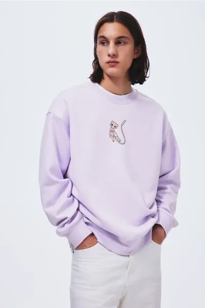 Толстовка свободного кроя H&M, фиолетовый